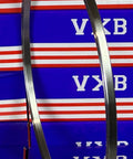 VA080CP0 Thin Section Bearing 8" x 8-1/2" x 1/4" inch, chrome steel ring, front view, displayed against a colored background.