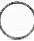 VA110CP0 Thin Section Bearing 11" x 11-1/2" x 1/4" inch front view showcasing chrome steel and nylon cage design.