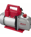 VacuMaster Economy Pro Grade Vacuum Pump For AC And Refrigeration Service, red finish, two-stage rotary vane, 5 CFM, 115 volt motor