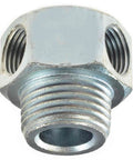 Low Profile Vacuum Adapter Fitting 3/8 Inch NPT Male to Dual 1/8 Inch NPT Female Ports Nickel Plated Brass Made in USA For Intake Manifold Vacuum Lines