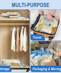 Vacuum Storage Bags with Hand Pump 20 Pack Space Saver Vacuum Seal Bags for Clothing Travel Luggage Blankets Comforters in use