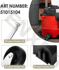 Image showing 4 Pack Black Caster And Foot Replacement For Wet Dry Vacuum CMXEVCVVJF910 Dir08p05438, featuring vacuum with parts.