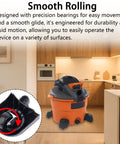 Two Piece Foot Caster Wheel Kit For 6 Gallon And 16 Gallon Wet Dry Vacuum Cleaners Including 12388 And 12293 Casters