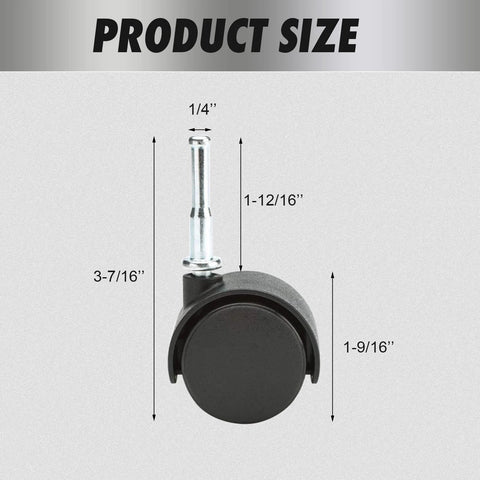 4 Pack Caster Wheels For Vacuum Cleaners Replacement Durable And Easy To Install For Enhanced Mobility And Stability dimensions