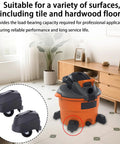 Two Piece Foot Caster Wheel Kit For 6 Gallon And 16 Gallon Wet Dry Vacuum Cleaners Including 12388 And 12293 Casters