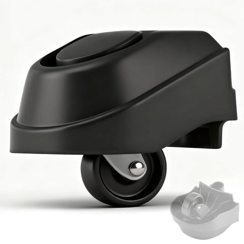 Foot Caster And Caster Wheel Set For Plate Caster Replacement Compatible With 6 To 16 Gallon Wet Dry Vacuums side view
