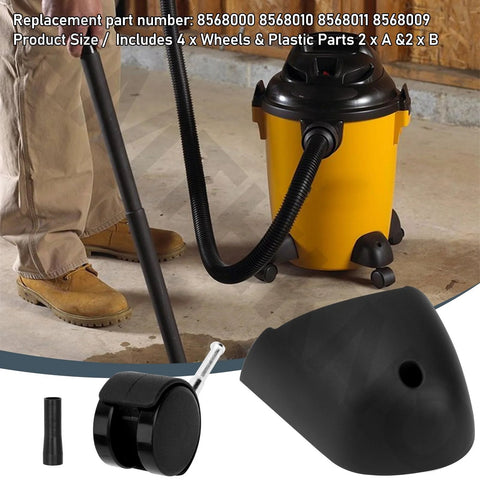 Heavy Duty Caster Wheels With Caster Foot Kit For Shop Vac A And B Cleaners Replacement Parts 8568000 8568009 8568010 8568011