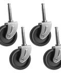 4 Pcs Wet Dry Vacuum Caster Wheels Replacement Set For Vacuum Cleaners Compatible With Dewalt Craftsman Ridgid Models RV1250 RT1200 1650RV WD1850M WD1635M Replacement Parts 12293 29776 73137 331605 73102