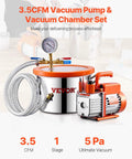 Degassing Vacuum Chamber Kit With 1.5 Gallon Stainless Steel Chamber And 3.5 CFM Pump For DIY Resin Casting