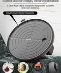 Electric Vacuum Suction Cup Lifter With 8 Inch Base, Heavy Duty 440 lbs Capacity, showing double layer rubber baseplate.