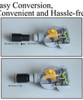 Two Piece Universal Vacuum Hose Adapter Kit That Really Works with Reducer Attachments Converts 1.26 Inch to 1.37 Inch Dust Hose