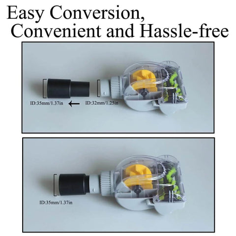 Two Piece Universal Vacuum Hose Adapter Kit That Really Works with Reducer Attachments Converts 1.26 Inch to 1.37 Inch Dust Hose