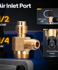 Air inlet port of Sparkproof 110V HVAC Vacuum Pump And AC Manifold Gauge Kit with anti-backflow design.