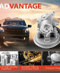 Image of Beefed Up Vacuum Pump Replacement For Chevrolet Tahoe Express with truck, highlights of materials and durability features.