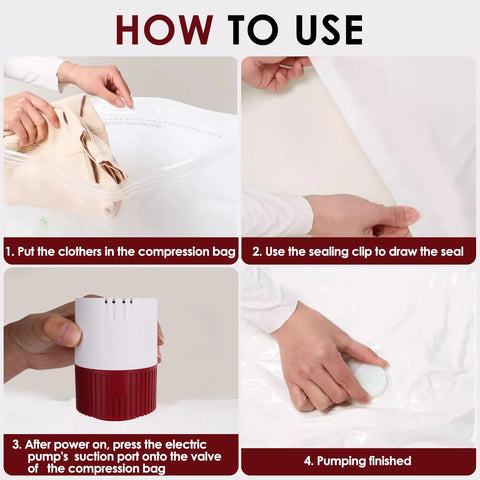 Step-by-step guide to using large storage bag vacuum pump for clothes