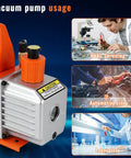 3.5 CFM 110V Single Stage Rotary Vane Vacuum Pump for HVAC Systems Automotive and AC Machines EcoExplorer with various applications