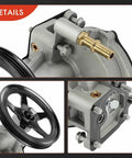 Premium Vacuum Pump Replacement For Chevrolet Silverado 1500 1500 LD Tahoe Suburban GMC Sierra 1500 1500 Limited Yukon Yukon XL Cadillac Escalade Escalade ESV 2014 To 2020 4.3L 5.3L 6.2L A-Premium, showing components and details of vacuum pump with pulley and inlet fitting.