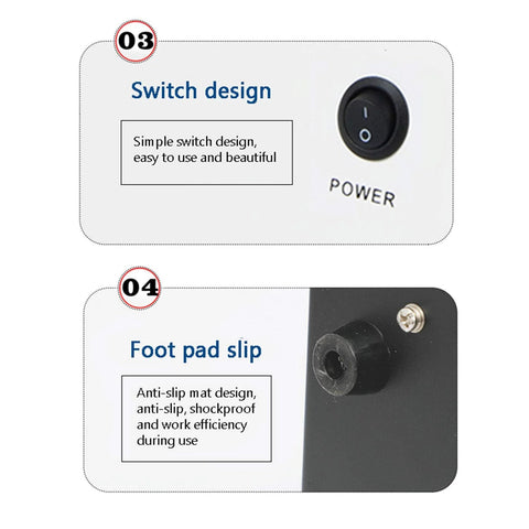 Oil Free Oilless Lab Vacuum Pump With 10 Liters Per Minute Flow showing simple switch and anti-slip foot pad design for labs