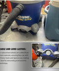 4 Pack Caster Wheels For Vacuum Cleaners Replacement Durable And Easy To Install attached on shop vac in a workshop setting