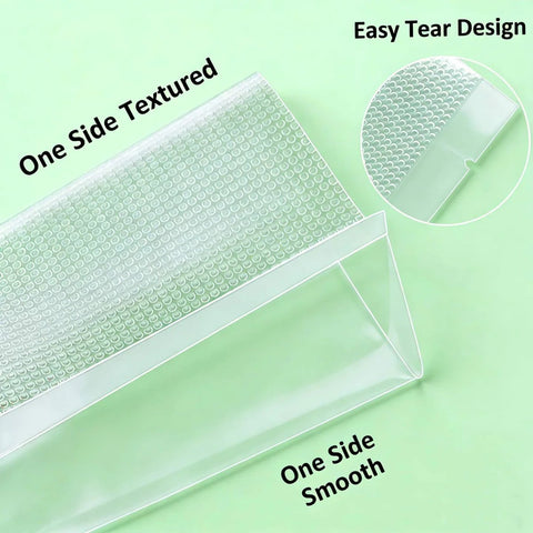 Beefy Heavy Duty Vacuum Sealer Bags 30 By 40 Cm 25 Pack 0.22mm 7-Layer Co-Extrusion showing textured and smooth sides, BPA free