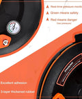 Close-up of heavy duty vacuum suction cup lifter for glass and large appliances like air conditioners with pressure gauge