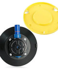 4 Inch Vacuum Suction Cup Mount Base With M6 And M8 Threaded Studs 70 Lb Heavy Duty Sucker for Glass Metal Countertops, top and bottom view