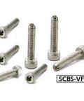 ✝️ SCBS-M8-40-VF NBK Clamping Cap Vacuum Vented Screws - flat ball for Vacuum Devices, Made in Japan, shown in set of seven