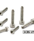 SCBS-M8-50-VF NBK Clamping Cap Vacuum Vented Screws, flat ball design for vacuum devices, smooth motion, made in Japan, 1-pack