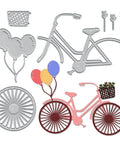 Valentines Day Bike Background Cutting Dies Set For Card Making And Scrapbooking, Balloon, Arrow And Flower Motifs, carbon steel cutters