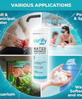 Water Hardness Test Kit for Home, Drinking, Well, Spa, Pool, Softener, Dishwasher - Hard Water Test Strips illustrated in use
