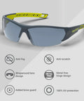MX250 Variomatic Safety Glasses With Transition Lenses Anti Fog ANSI Z87 UV, featuring anti-fog lenses and wraparound design