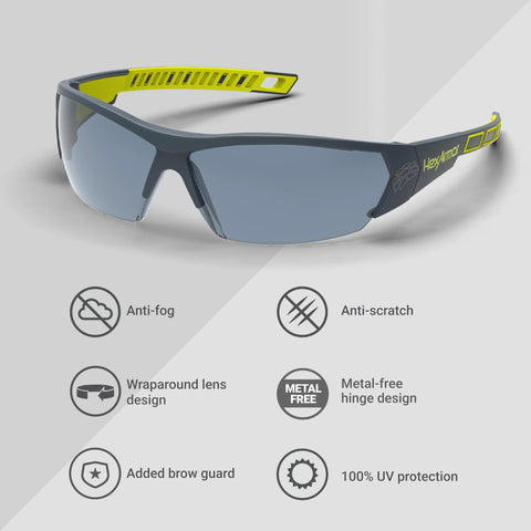 MX250 Variomatic Safety Glasses With Transition Lenses Anti Fog ANSI Z87 UV, featuring anti-fog lenses and wraparound design