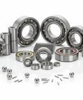 A variety of metal bearings including Koyo Bearing 6909ZZ Double Shielded Deep Groove Ball Bearing 45 Mm Inner Diameter 68 Mm Outer Diameter 12 Mm Width Steel Cage.