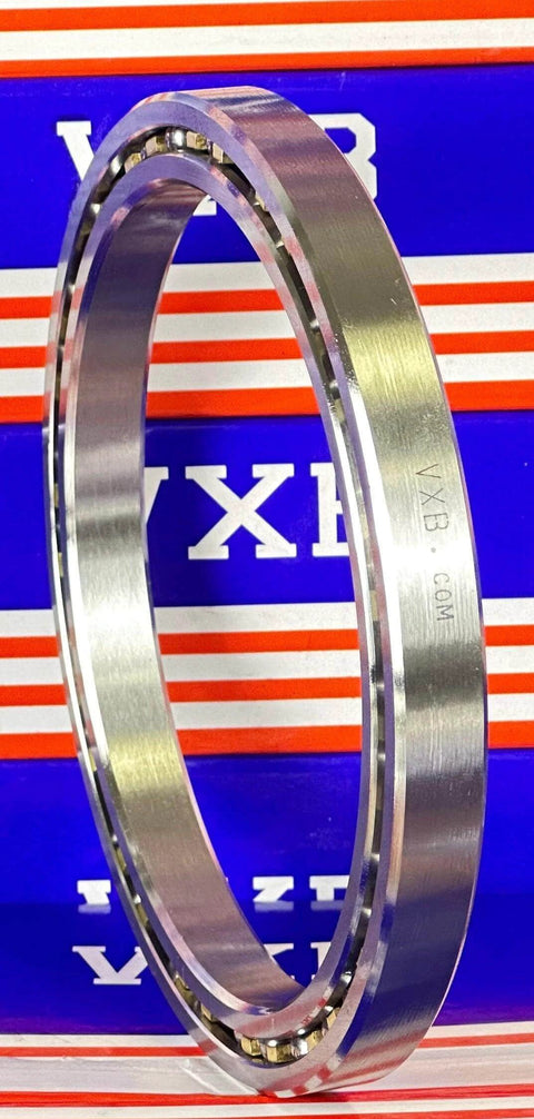 VD045CP0 Slim Thin Section Ball Bearing 4-1/2" x 5-1/2" x 1/2" inch - Front view with chrome steel finish.