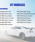 Fit vehicles list for Blower Motor With Fan Replacement For Chevy S10 Astro Blazer GMC Sonoma Safari Jimmy Isuzu Hombre Oldsmobile Bravada AC Heater Compatible Part 700092 1994-2004 with car image