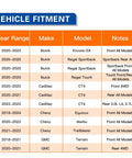 Vehicle fitment chart for Beefed-Up 513442 Wheel Bearing Hub Assembly listing Buick, Cadillac, Chevy, and GMC models.