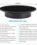 Motorized 360 Degree Rotating Display Stand With Velvet Top for Jewelry and Product Presentation, dimensions 7.87 x 1.38 inches