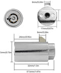 2 Pack Vending Machine Lock Set With Keyed Alike High Security Tubular Keyway Locks, zinc alloy construction, dimensions shown