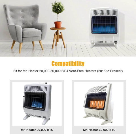 Blower Fan Kit For Mr Heater 20,000 To 30,000 BTU Vent Free Heaters 2016 To Present Replacement F299201 Accessory shown installed