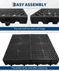 Set Of 12 Plastic Pallets For Basement Storage With Ventilated Grid Design Waterproof HDPE Heavy Duty Storage Pads close-up view