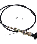20 Foot Heavy Duty Vernier Locking Throttle Cable for PTO Systems and Trucks shown with smooth adjustable mechanism