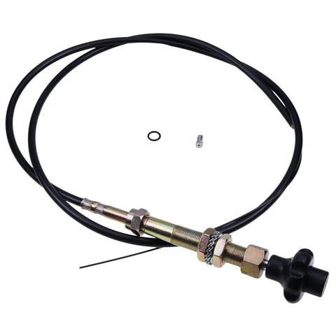 20 Foot Heavy Duty Vernier Locking Throttle Cable for PTO Systems and Trucks shown with smooth adjustable mechanism