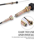 Enjoy precise throttle control with a 6 ft heavy duty vernier throttle cable featuring dual ball lock and removable head for easy installation.