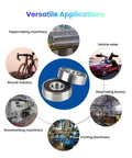Applications of Pack of 20 608-2RS sealed 8x22x7mm deep groove ball bearings in various industries, including bicycles and vehicle axles