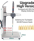 Vertical Heat Pressing Station With 90W Digital Display Soldering Iron For Plastic And 3D Printing Components with tip adapters.