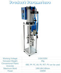 20G Vertical Injection Molding Machine For ABS PVC PP PC PET Polymers 110V with parameters display and adjustable pressure control