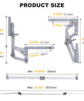 Product size diagram of Cabinet Door Lift up Hinge, Vertical Lift Hinge showing dimensions for installation.