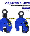 Heavy Duty Vertical Plate Clamp For Lifting And Transporting Steel Plates With 1 Ton Load Capacity 2200 Lb And A 0.8 Inch Jaw Opening