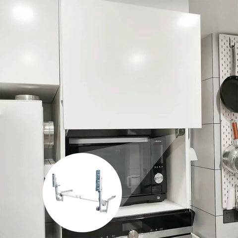 Cabinet with Door Hinges Set,Vertical Swing Lift Up Stay Pneumatic Arm Kitchen Mechanism, suitable for width 35.43”-47.24”.