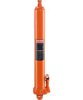 Heavy Duty 3 Ton Hydraulic Long Ram Jack For Engine Hoists And Garage Cranes With Clevis Base Slow Release Lift And Adjustable Height From 26.2 Inches To 46 Inches Ideal For Engine Lifts Farm And Shop Use VEVOR, orange cylinder side view